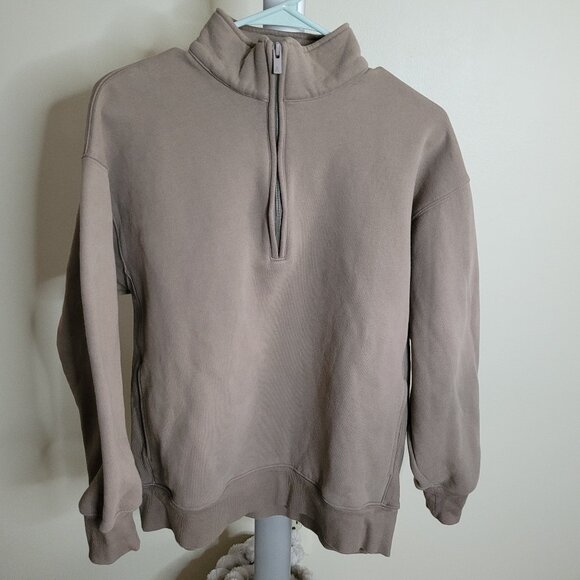 Aritzia 1/2 Zip Fleece Lined Sweatshirt - Picture 1 of 10